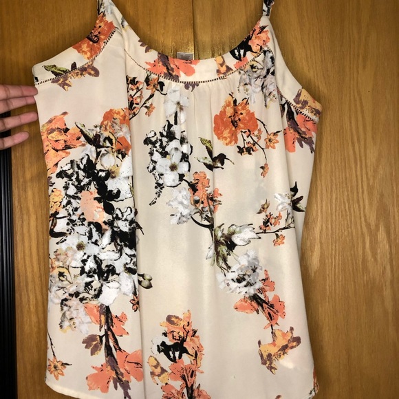 LOFT Floral Spaghetti Strap Blouse - Picture 4 of 6